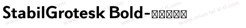 StabilGrotesk Bold字体转换